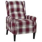 VidaXL Fotoliu de masaj rabatabil, roșu, material textil