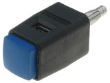 Clemă de laborator albastră 70VDC 16A