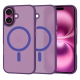 Husa pentru iphone 16 plus - halofrost, pro grip, deep purple