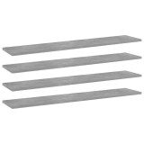 VidaXL Plăci bibliotecă, gri beton, 4 buc, 100 x 20 x 1,5 cm, PAL