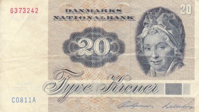 DANEMARCA 20 kroner 1972 VF!!! foto