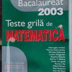 TESTE GRILA DE MATEMATICA BACALAUREAT BISBOACA ,GHIOCA SERDEAN URSU ANDREI