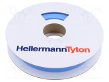 Marcaje termocontractabile albastră cu pereţi subţiri HELLERMANNTYTON 12mm-4mm POX
