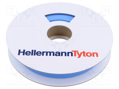 Marcaje termocontractabile albastră cu pereţi subţiri HELLERMANNTYTON 12mm-4mm POX foto