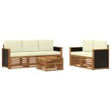 vidaXL Seturi de canapele cu pernă 6 pcs Lemn Solid de Acacia 3384011