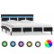 vidaXL Cadru de pat cu LED, negru, 140 x 200 cm, piele ecologică 280304
