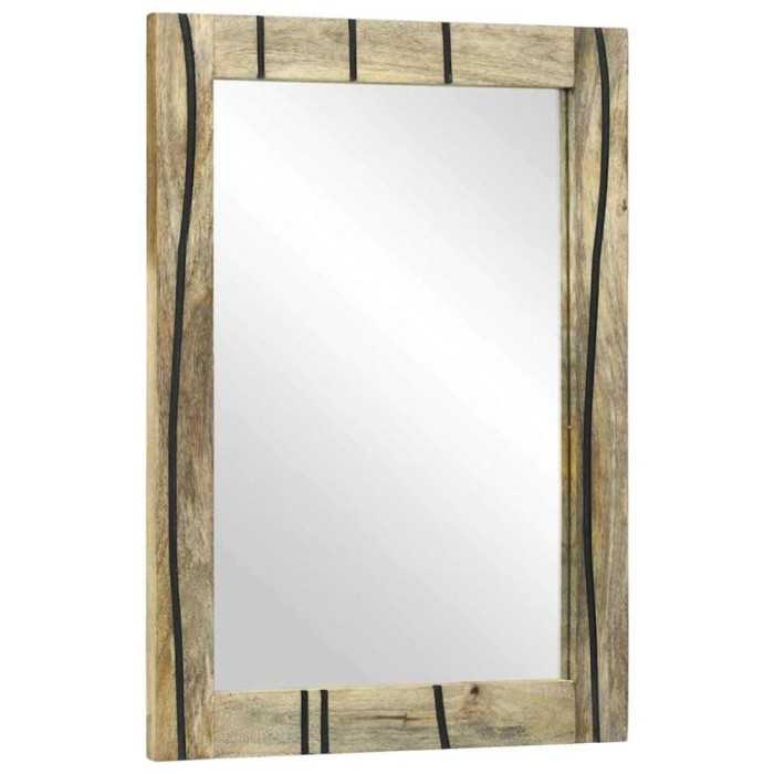 vidaXL Oglindă pentru baie cu oglindă Maro 50 x 2.5 x 70 cm 4017967