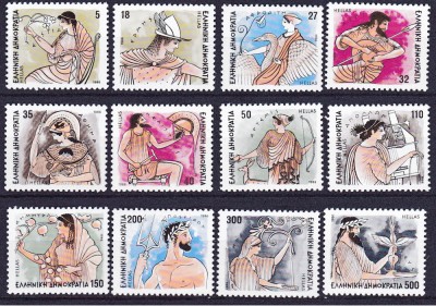 DB1 Grecia 1986 Mitologie Greaca Zei 12 v. MNH foto