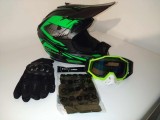Cumpara ieftin Set casca enduro+Ochelari+Manusi+Cagula marimea M(57-58 cm)