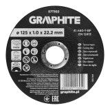 Disc de taiere pentru metal si INOX Graphite 125 x 1.0 x 22.2 mm