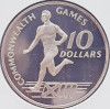 88 Bahamas 10 Dollars 1986 Commonwealth Games km 113 proof argint, America Centrala si de Sud