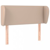 Cumpara ieftin Tablie pat cu aripioare cappuccino 103x23x78/88cm piele eco