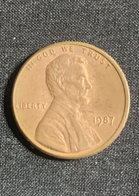 Moneda One cent 1987 USA foto