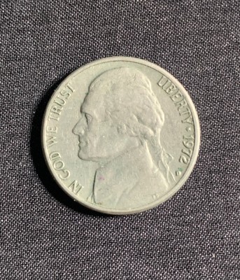 Moneda five cents 1972 USA foto