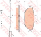Set placute frana,frana disc FIAT PANDA Van (169) (2004 - 2016) TRW GDB1745