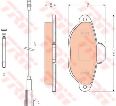 Set placute frana,frana disc FORD KA (RU8) (2008 - 2016) TRW GDB1745 foto