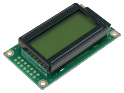 Afişaj LCD Alfanumeric 8x2 Galben-Verde foto