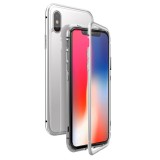Husa Magnetica 360 Neagra pentru iPhone XS Max, Flip Cover, Metal + Neopren, Rezistenta Socuri, Anti-alunecare, Inchidere Magnetica