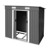 Magazie Gradina DEMA 47080, 194x121x181cm, Metal Antracit/Alb, Depozitare Unelte, Protectie Ploaie/Zapada