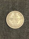 Moneda 10 copeici 1908 argint Rusia, Europa