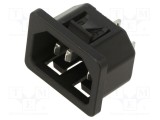 Conector alimentare AC SCHURTER 10A 250VAC IEC 60320 soclu tată