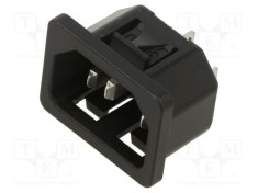 Conector alimentare AC SCHURTER 10A 250VAC IEC 60320 soclu tată