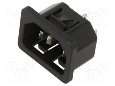 Conector alimentare AC SCHURTER 10A 250VAC IEC 60320 soclu tată foto