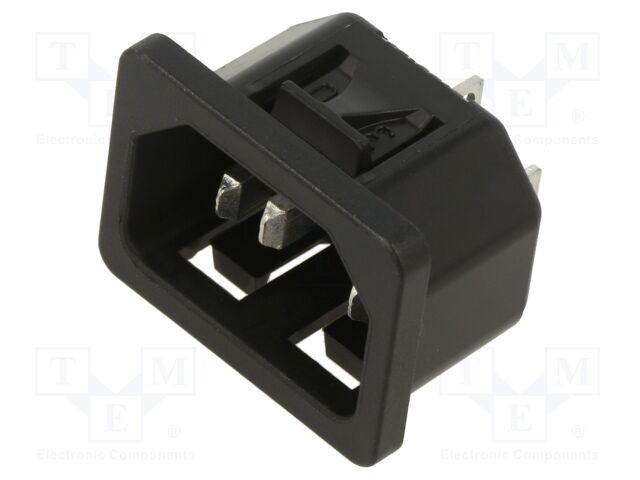 Conector alimentare AC SCHURTER 10A 250VAC IEC 60320 soclu tată