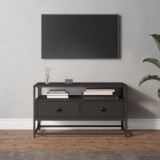 vidaXL Comodă TV, negru, 80x35x45 cm, lemn prelucrat