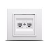 Priză date RJ45 alb Mina - OVIVO | 401-010300-230
