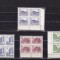 ROMANIA 1991 LP 1257 HOTELURI SI CABANE I FARA FILIGRAN BLOCURI DE 4 TIMBRE MNH
