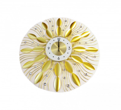 Ceas decorativ elegant, Stil soare, Silentios, 70 cm, 8179-2X foto