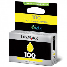 Lexmark 14N1071E (100XL) cartus cerneala return program galben 600 pagini foto