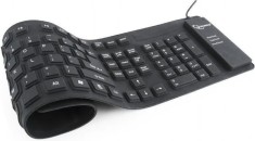 TASTATURA GEMBIRD USB, 109 taste, silicon, flexibila, water-proof, dust-proof, black, &amp;quot;KB-109F-B&amp;quot; (timbru verde 0.8 lei) foto