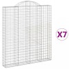 Cosuri gabion arcuite,7 buc., 200x30x220/240cm, fier galvanizat