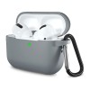Techsuit - Silicone Case - for AirPods Pro 1 / 2, Smooth Ultrathin Material - Grey