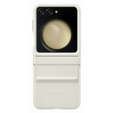 Husa de protectie Samsung pentru Galaxy Z Flip5, Flap-Eco Leather, Crem