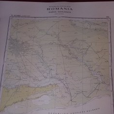 Plansa/harta geologica a republicii socialiste romania,BUCURESTI 1966,T.GRATUIT