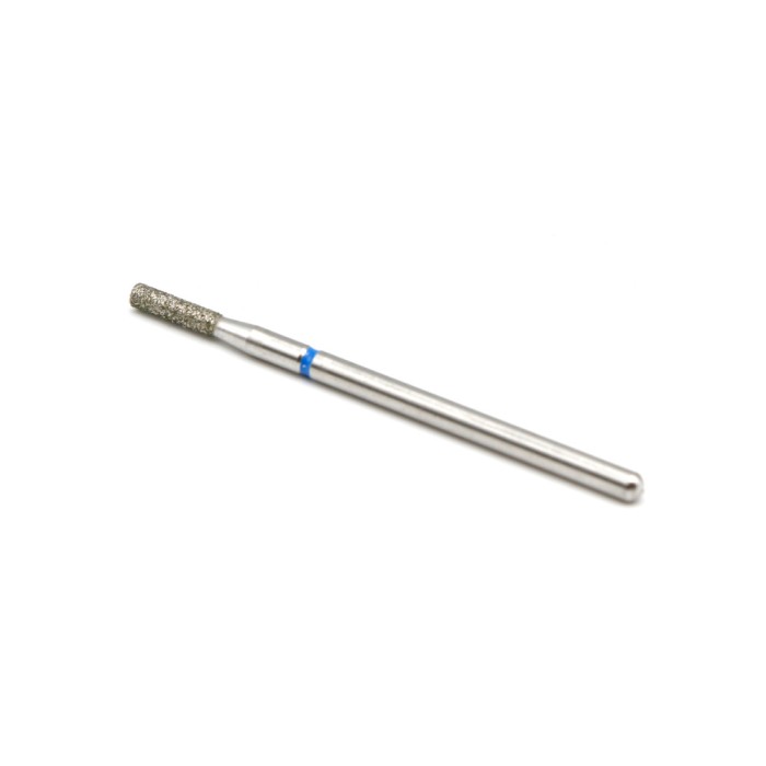 Bit de diamant pentru cuticule, cilindru, br&acirc;u albastru 842/021B
