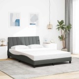 vidaXL Cadru de pat fără saltea, gri &icirc;nchis, 120x200 cm, textil