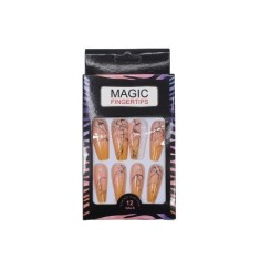 Set 12 Unghii False cu Aspect natural, Magic Fingertips, 05 foto