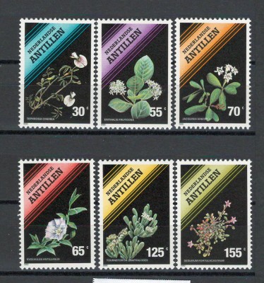 Antilele Olandeze 1990 Mi 676/81 MNH, nestampilat - Flori foto