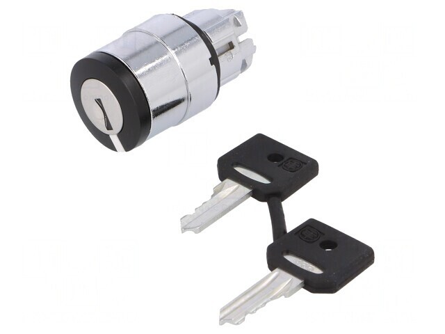 Comutator Rotativ cu Cheie 22mm 3 Poziții Negru ZB4BG03