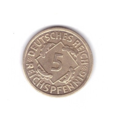 Moneda Germania 5 pfennig 1926 A, stare buna, curata foto
