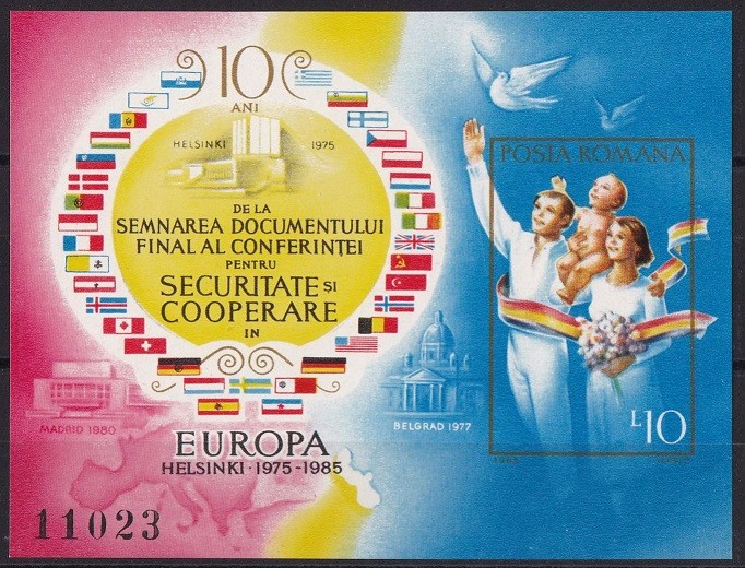 C3104 - Romania 1985 - CSCE bloc neuzat,perfecta stare