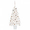 Set brad de Crăciun artificial cu LED-uri/globuri, alb, 90 cm