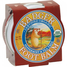 Mini balsam pentru picioare obosite, calcaie crapate, Foot Balm Badger, 21 g foto