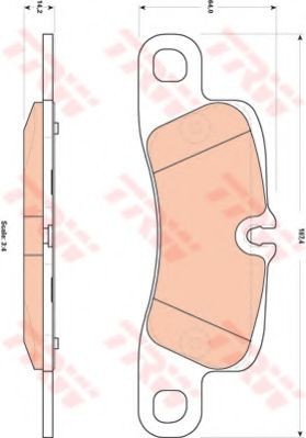 Set placute frana,frana disc PORSCHE CAYENNE (9PA, 955) (2002 - 2010) TRW GDB1839 foto