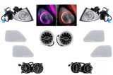 Pachet Grile de aerisire Ornament Difuzor Tweeter LED rotativ 7 culori Mercedes S-Class W222 (2013-2020) Performance AutoTuning