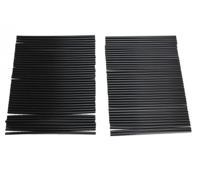 Kit protectii (invelitori) spite roata fata - spate (18&amp;quot; - 21&amp;quot;) - motociclete cross &amp;ndash; enduro &amp;ndash; culoare: negru (kit 80 bucati) foto